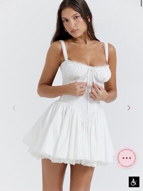 House of CB 'Pietra' White Corset Mini Dress